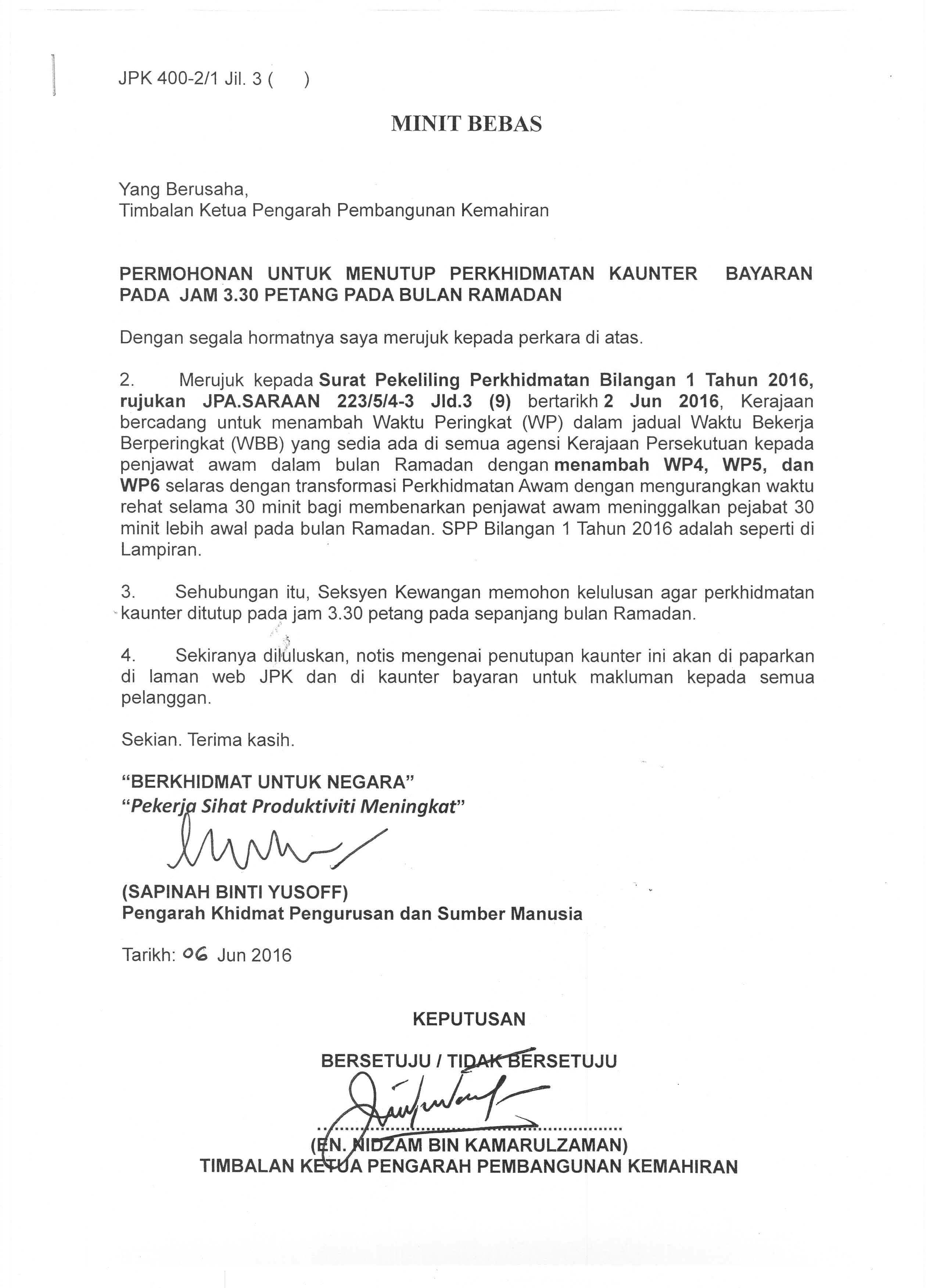 minit bebas penutupan kauter